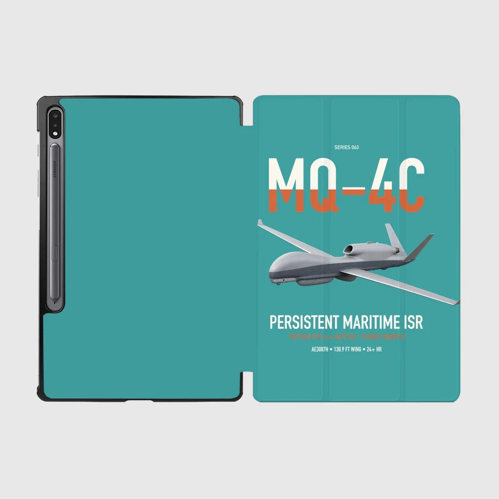 MQ-4C Triton IFC-4 design on turquoise samsung tablet tablet case