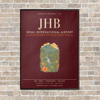 Thumbnail for Senai International Airport JHB - Canvas Framed - Dark Red