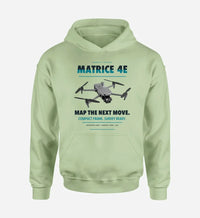 Thumbnail for DJI Matrice 4E design on light green hoodie single side