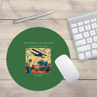 Thumbnail for VINTAGE G4389 - The Threshing Day Flyover - Designed Mouse Pads design on green round