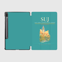 Thumbnail for Satu Mare International Airport (SUJ) design on turquoise samsung tablet tablet case