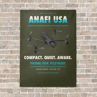 Thumbnail for Parrot ANAFI USA vertical canvas print - no frame - green army background