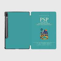 Thumbnail for Palm Springs International Airport (PSP) design on turquoise samsung tablet tablet case
