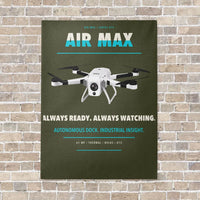 Thumbnail for Percepto Air Max vertical canvas print - no frame - green army background