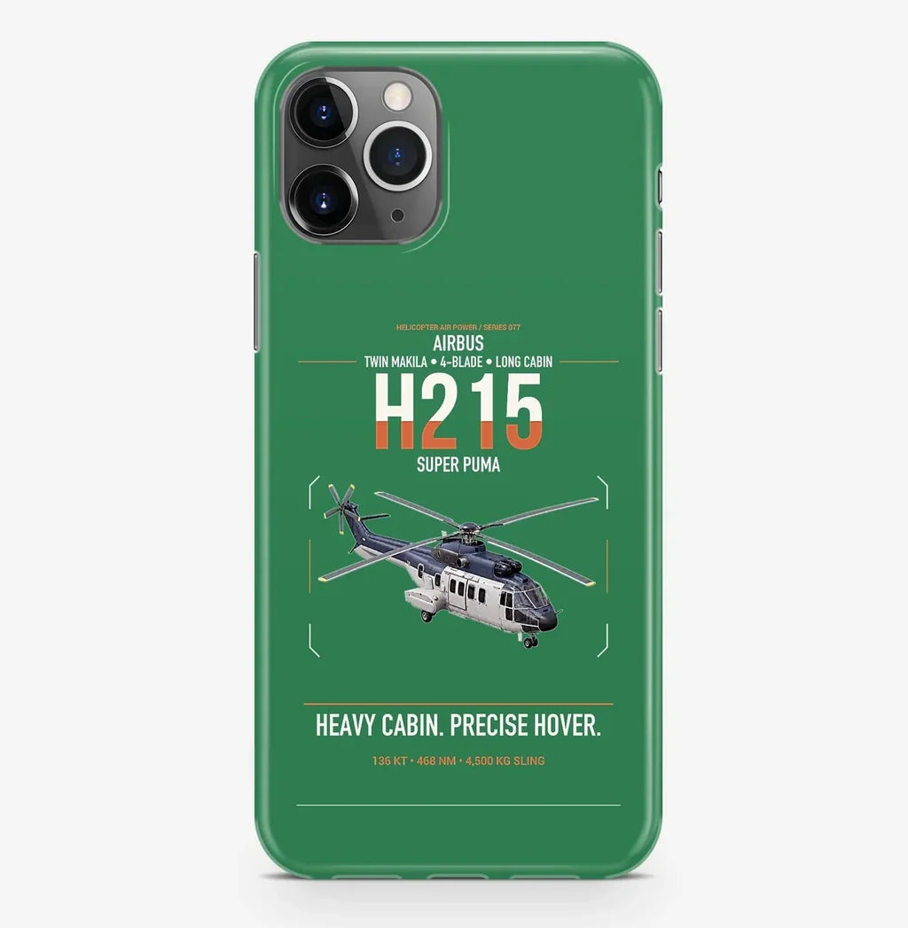 Airbus H215 design on green magsafe iphone case, for iPhone Pro Max
