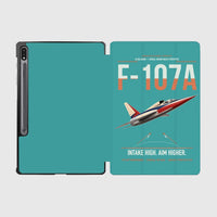 Thumbnail for F-107A Ultra Sabre design on turquoise samsung tablet tablet case
