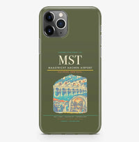 Thumbnail for Maastricht Airport (MST) design on green army iPhone 16 Pro MagSafe case