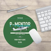 Thumbnail for Tecnam P-Mentor design on green round mouse pad