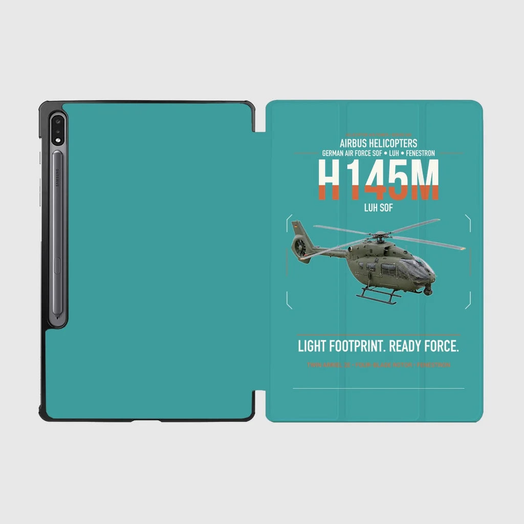 Airbus Helicopters H145M LUH SOF design on turquoise samsung tablet tablet case
