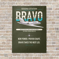 Thumbnail for Cessna Citation Bravo vertical canvas print - no frame - green army background
