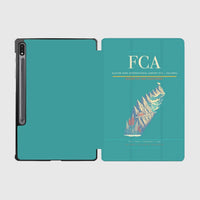 Thumbnail for Glacier Park International Airport (FCA) design on turquoise samsung tablet tablet case