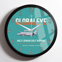 Thumbnail for Saab GlobalEye design on turquoise framed wall clock