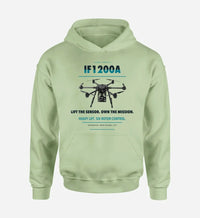 Thumbnail for Inspired Flight IF1200A design on light green hoodie single side