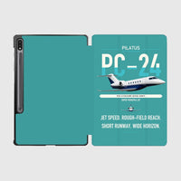 Thumbnail for Pilatus PC-24 design on turquoise samsung tablet tablet case