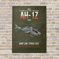 Thumbnail for Bell AH-1Z Viper vertical canvas print - no frame - green army background