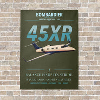 Thumbnail for Bombardier Learjet 45XR vertical canvas print - no frame - green army background