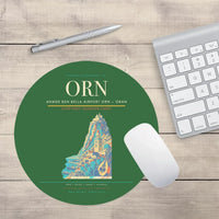 Thumbnail for Ahmed Ben Bella Airport (ORN) design on green round mouse pad