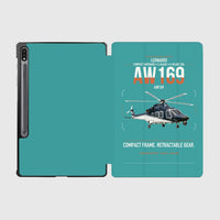 Thumbnail for Leonardo AW169 design on turquoise samsung tablet tablet case