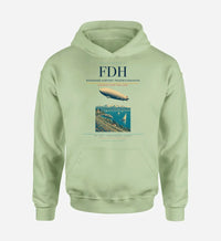 Thumbnail for Bodensee-Airport Friedrichshafen (FDH) design on light green hoodie single-side print