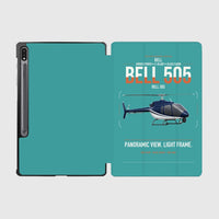 Thumbnail for Bell 505 design on turquoise samsung tablet tablet case