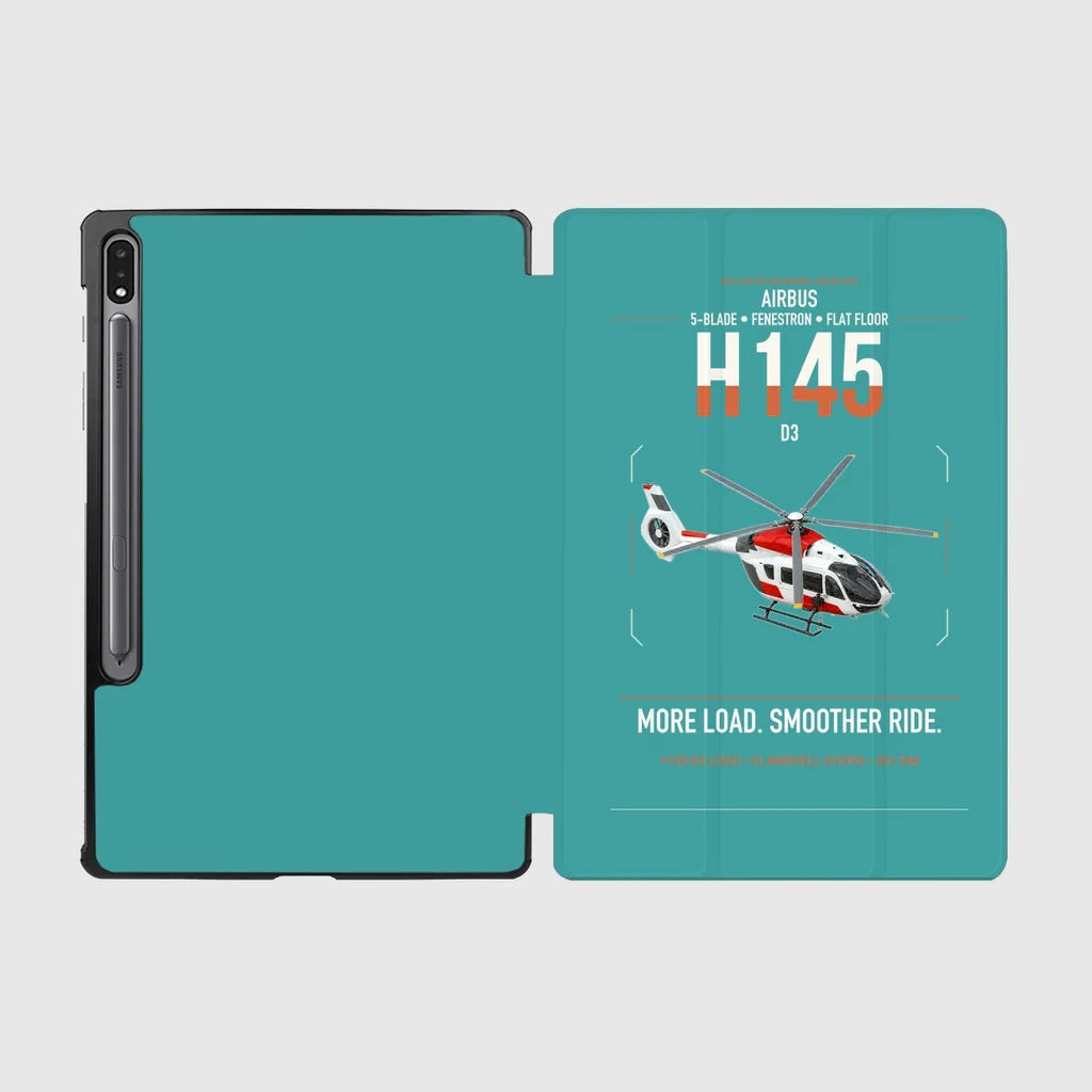 Airbus H145 D3 design on turquoise samsung tablet tablet case