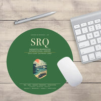 Thumbnail for Sarasota Bradenton International Airport (SRQ) design on green round mouse pad