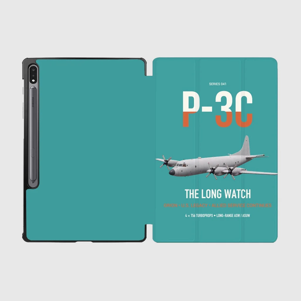 P-3C Orion design on turquoise samsung tablet tablet case