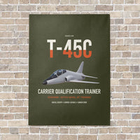 Thumbnail for T-45C Goshawk vertical canvas print - no frame - green army background