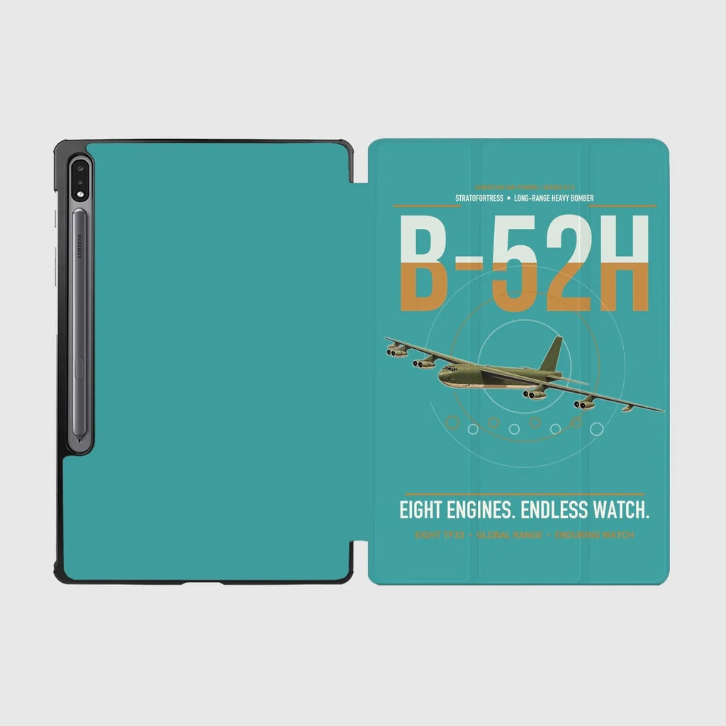 B-52H Stratofortress design on turquoise samsung tablet tablet case