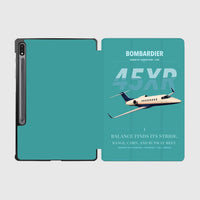 Thumbnail for Bombardier Learjet 45XR design on turquoise samsung tablet tablet case