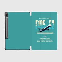 Thumbnail for Embraer E195-E2 design on turquoise samsung tablet tablet case