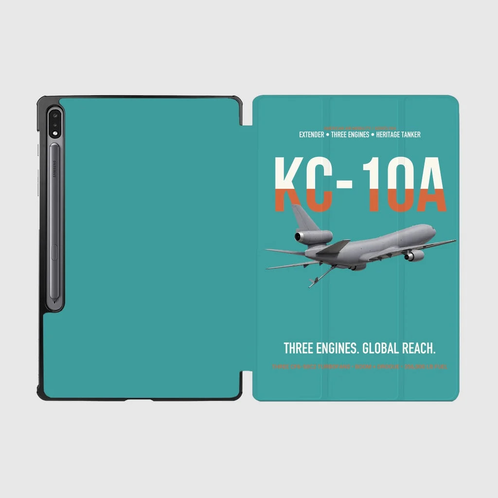 KC-10A EXTENDER design on turquoise samsung tablet tablet case