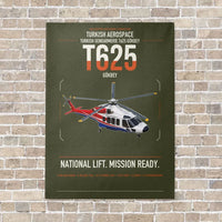 Thumbnail for Turkish Aerospace T625 Gökbey vertical canvas print - no frame - green army background