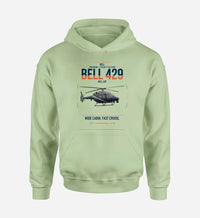 Thumbnail for Bell 429 design on light green double-side hoodie, single-side print