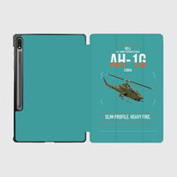 Thumbnail for Bell AH-1G Cobra design on turquoise samsung tablet tablet case