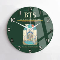 Thumbnail for M. R. Stefanik Airport BTS Wall-Clock No-Frame - Dark Green