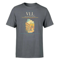 Thumbnail for Valladolid Airport (VLL) T-Shirt single-side front print in Gray | valladolid-airport-vll-double-side-t-shirt