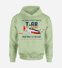 Thumbnail for T-6B TEXAN II design on light green hoodie single side