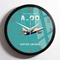 Thumbnail for A-3B Skywarrior design on turquoise framed wall clock