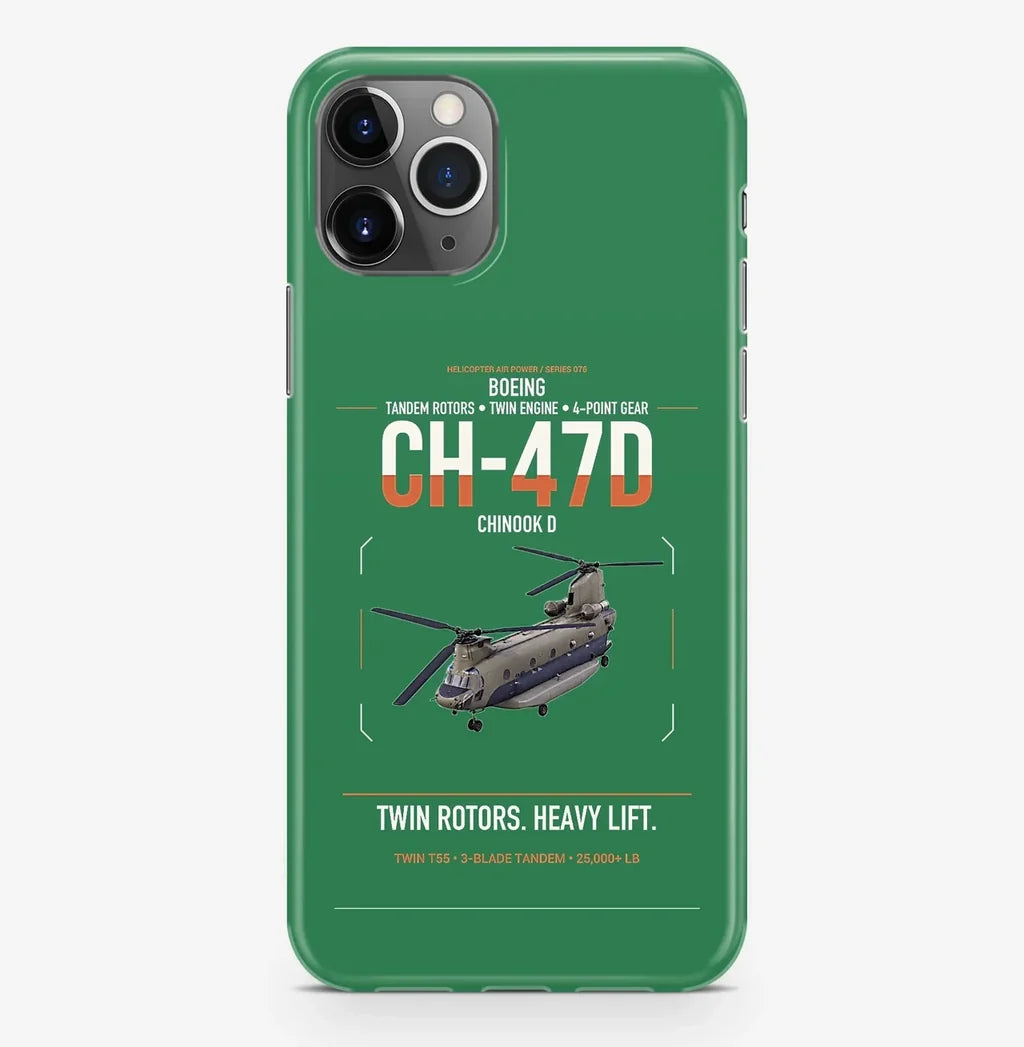 Boeing CH-47D design on green magsafe iphone case, for iPhone Pro Max
