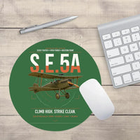Thumbnail for Royal Aircraft Factory S.E.5a design on green round mouse pad