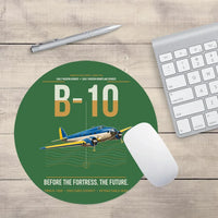 Thumbnail for Martin B-10 design on green round mouse pad