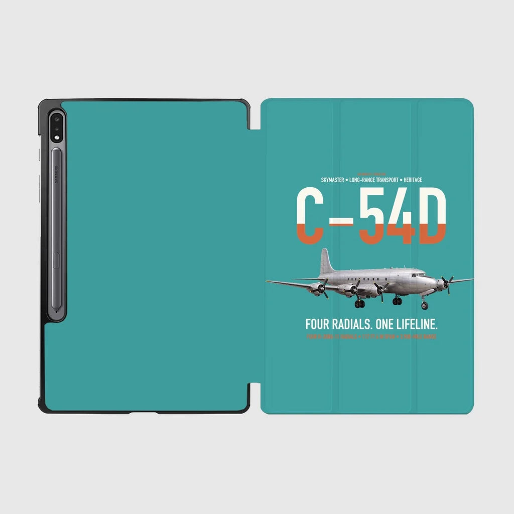 C-54D Skymaster design on turquoise samsung tablet tablet case