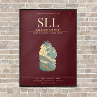 Thumbnail for Salalah Airport SLL - Canvas Framed - Dark Red