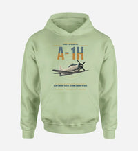 Thumbnail for A-1H Skyraider design on light green double-side hoodie