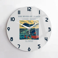 Thumbnail for VINTAGE G4152 - The River Of Lights - Designed Wall Clocks design on lightgray no-frame