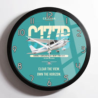Thumbnail for Cessna 177B Cardinal design on turquoise framed wall clock