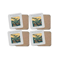 Thumbnail for The Oyster Farm Rounds - Designed Coasters design on light gray 4-pieces-set