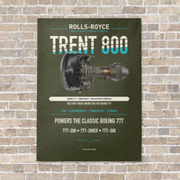 Thumbnail for TRENT 800 vertical canvas print - no frame - green army background