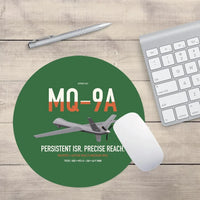 Thumbnail for MQ-9A Reaper design on green round mouse pad